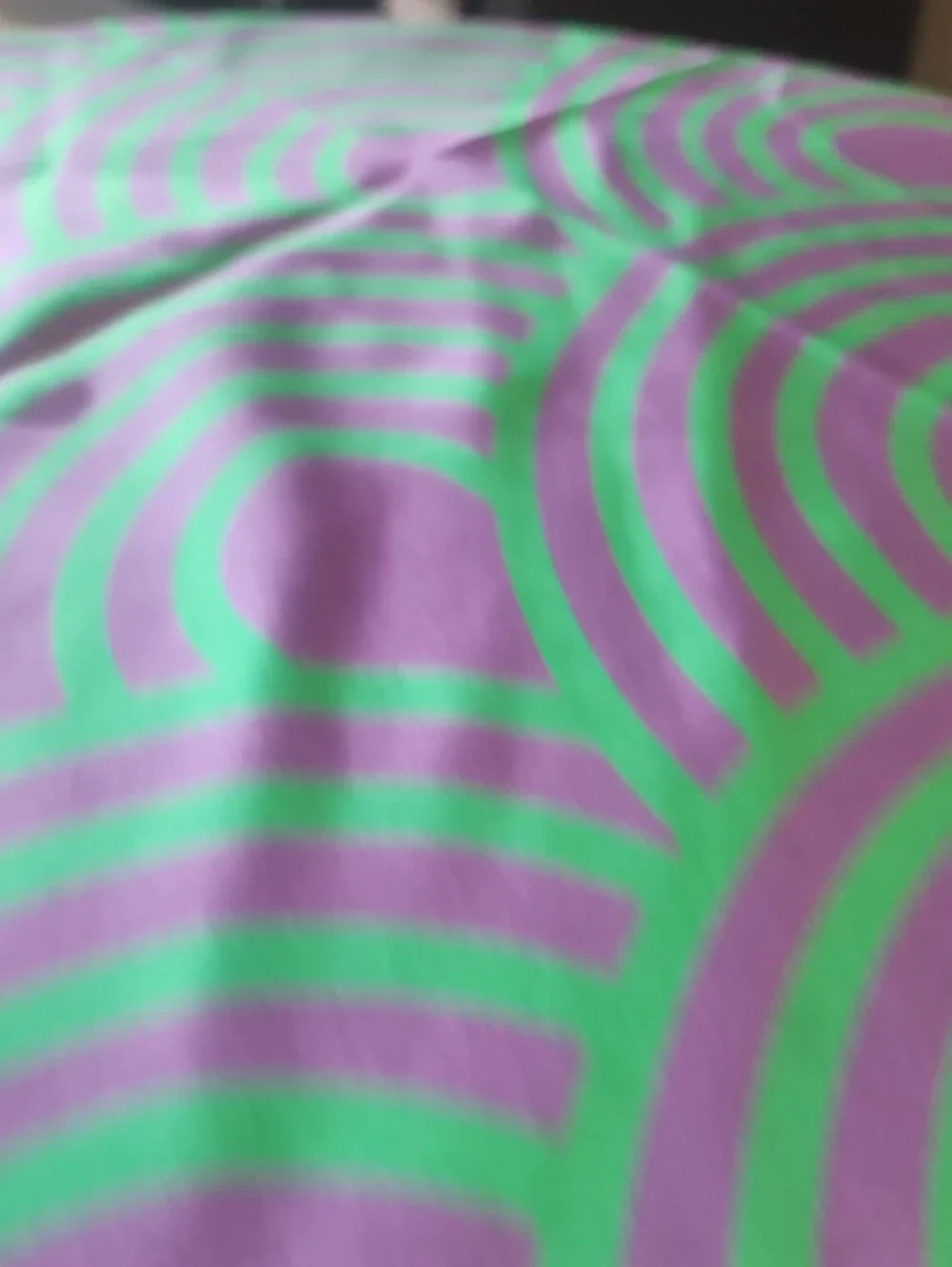 Kurt Geiger Green & Purple Geometric Silk Neck Scarf